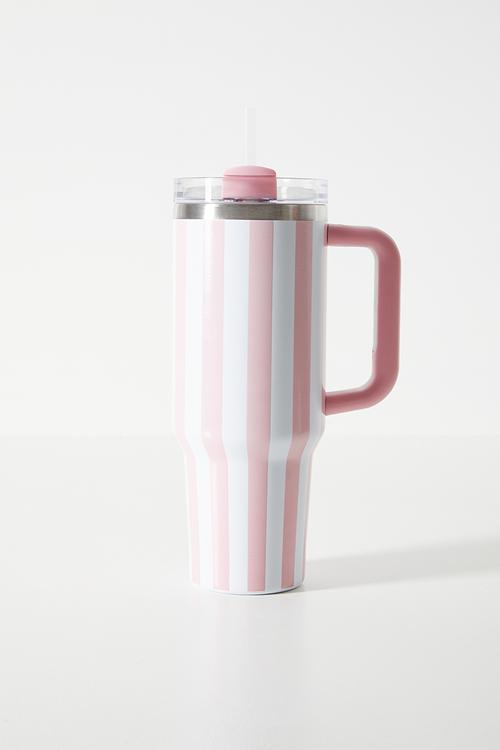 Vertical striped tumbler - pink