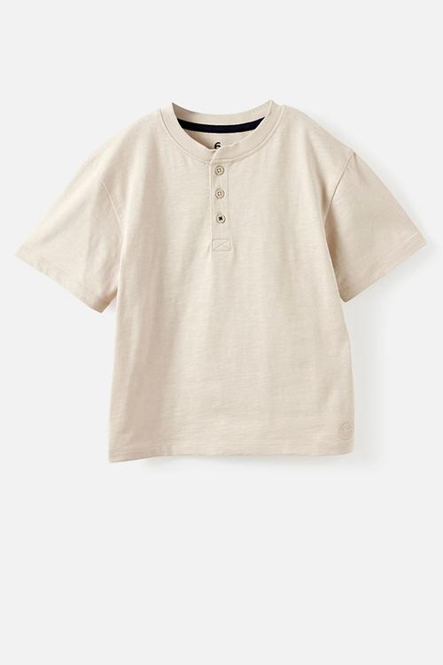 Slub Henley Tee - Rainy Day