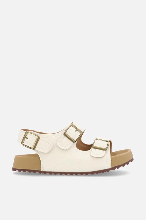 Slide with ankle straps - beige