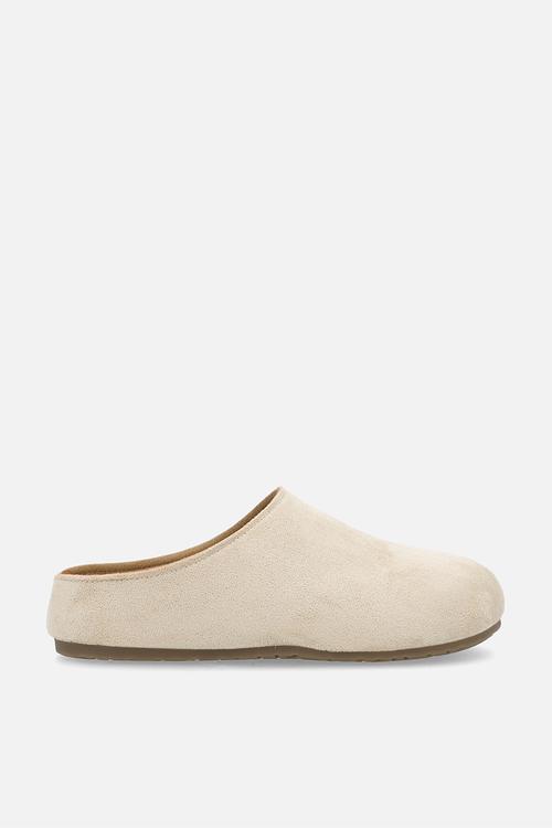Suedette mule shoes - beige