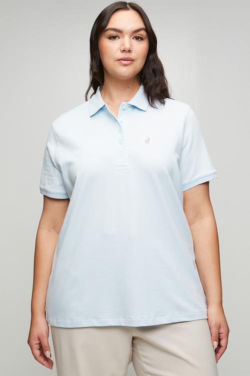 Wmn margot ss golfer - blue grey
