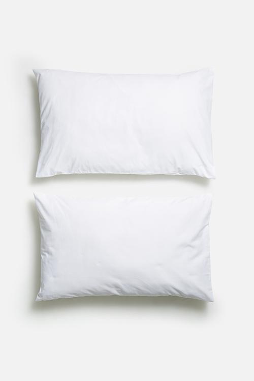Polycotton pillowcase set - white