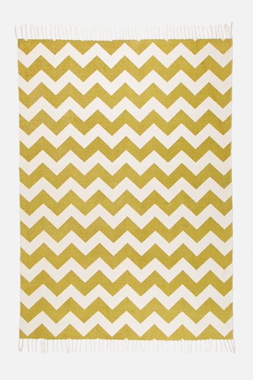 Chehalis printed rug - mustard