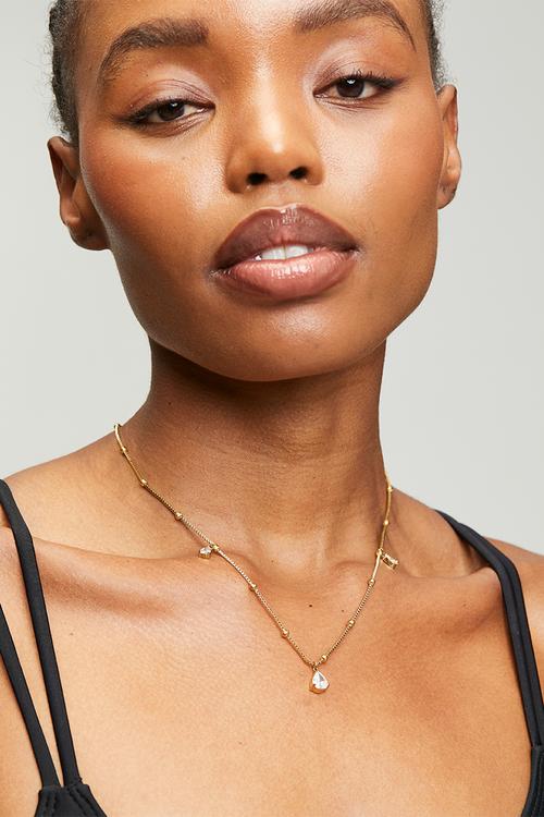 Pretty Integrated And Drop Necklace - Gold