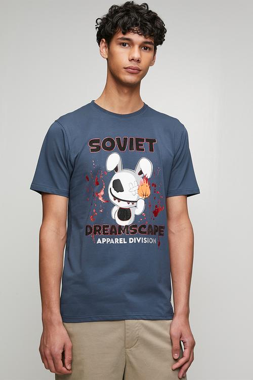 Crew Neck Fashion T-Shirt-Midnight