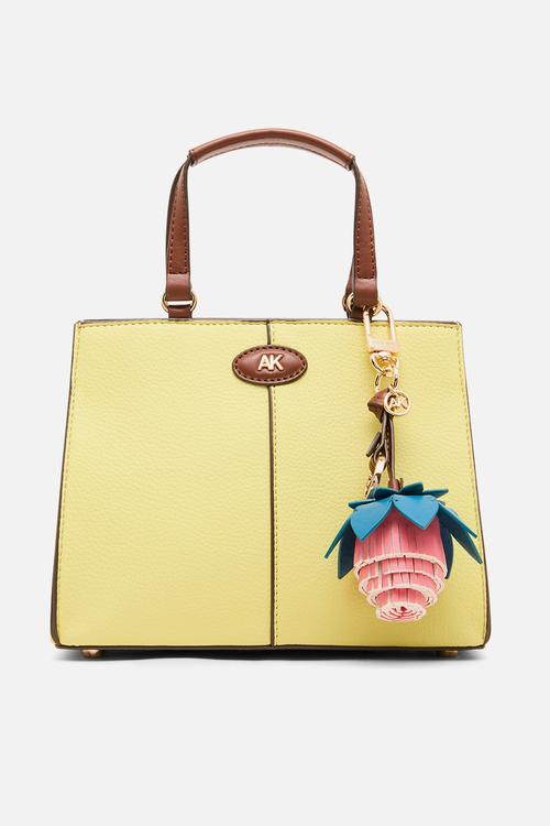 Satchel w/ Detachable Strap - Vanilla Latte/Hazelnut