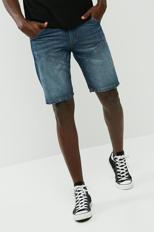 Slim denim shorts