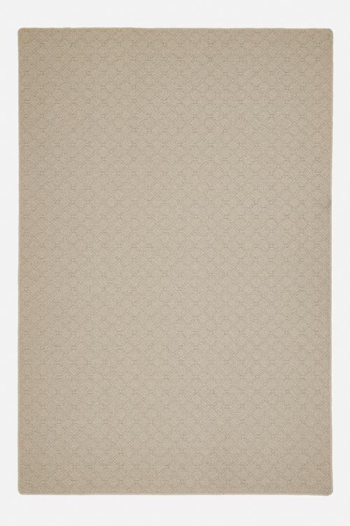 Amani Lattice Woven Wool Rug Flax