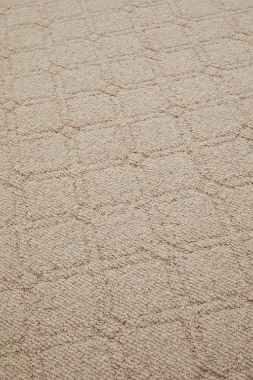 Amani Lattice Woven Wool Rug Flax