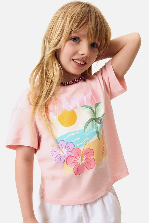 Printed T-shirt - light pink/hawaii