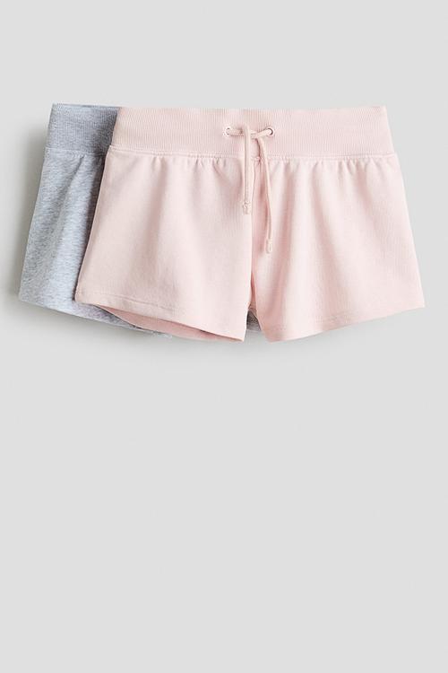 2-pack sweatshorts - light pink/light grey marl