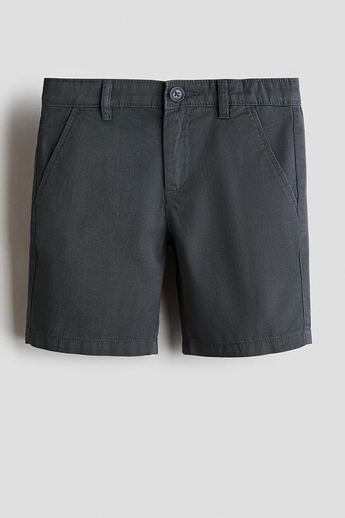 Cotton chino shorts - dark grey