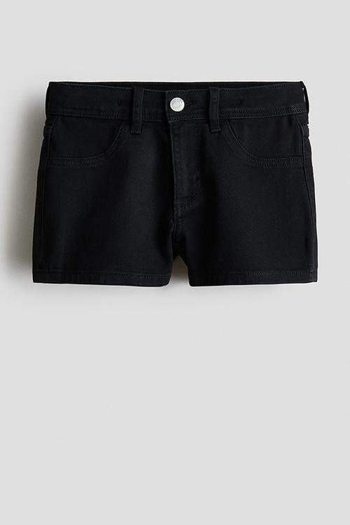Denim shorts - black