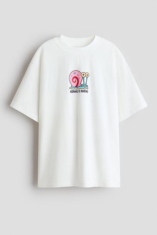 Printed t-shirt - white/spongebob