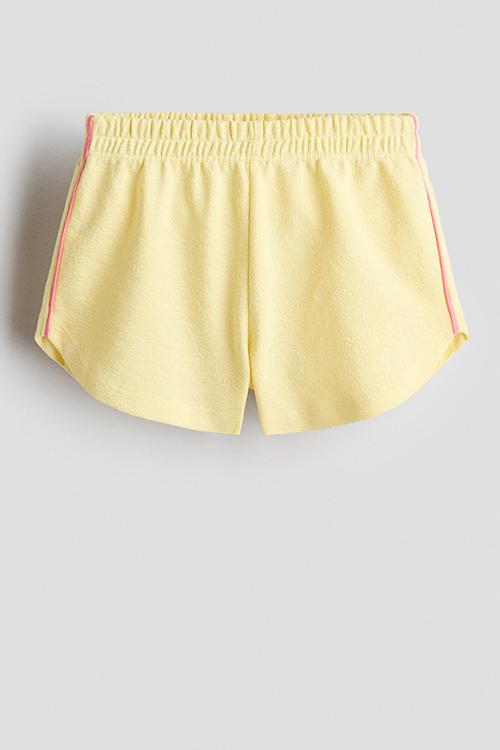 Cotton jersey shorts - yellow