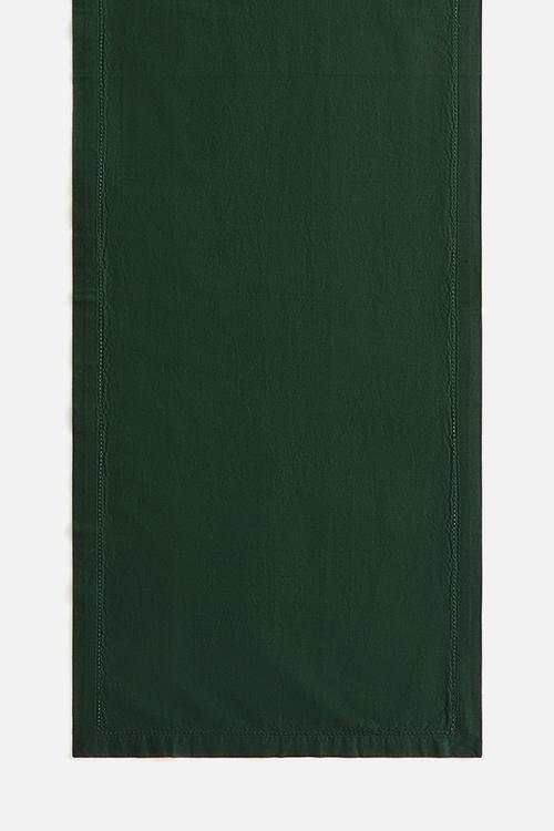 Cotton table runner - dark green