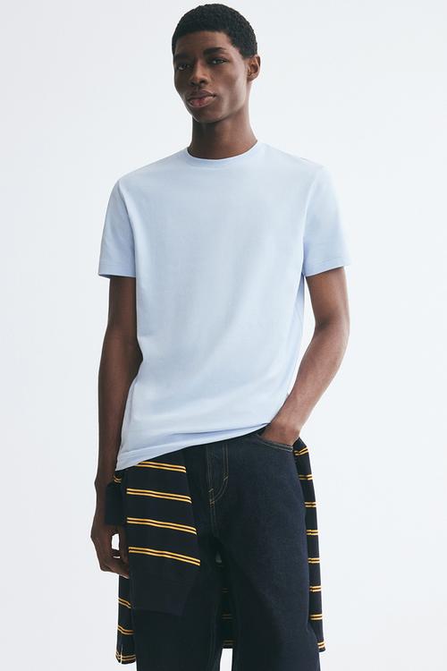 Coolmax slim fit T-shirt - pale blue