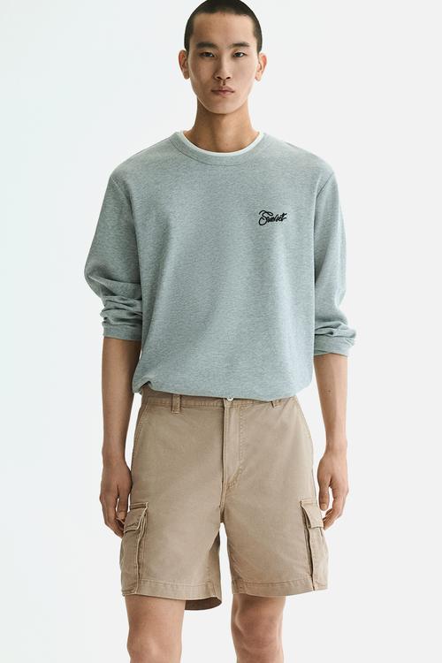 Relaxed fit cargo shorts - beige