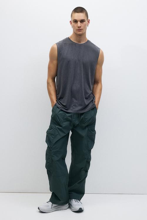 Regular fit sports vest top with drymove™ - dark grey