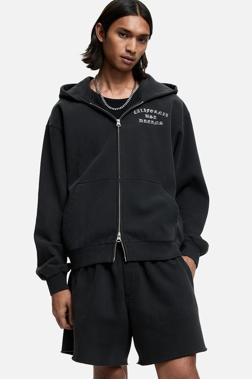 Relaxed fit sweatshirt shorts - dark grey