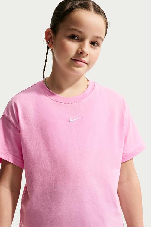 Girls nike sportswear essential boxy tee - pink rise