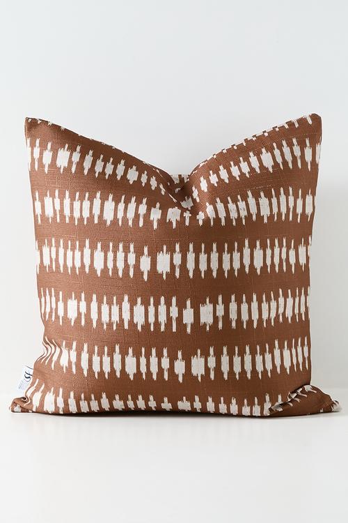 Tribe Print Cushion Cover - Rust & Natural
