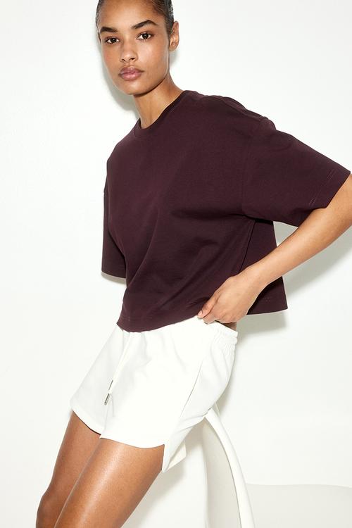 Boxy t-shirt - burgundy
