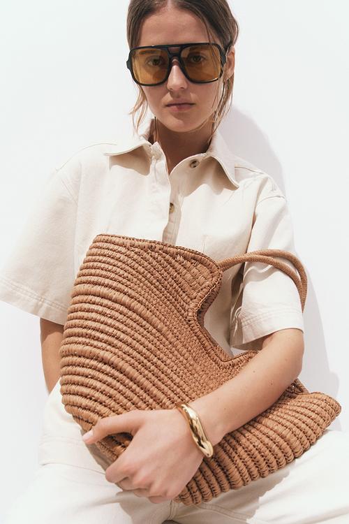 Straw shopper - beige