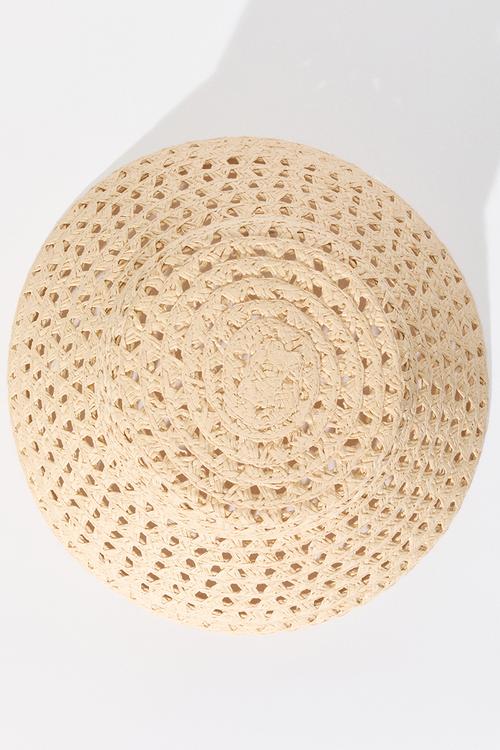 Straw hat - light beige