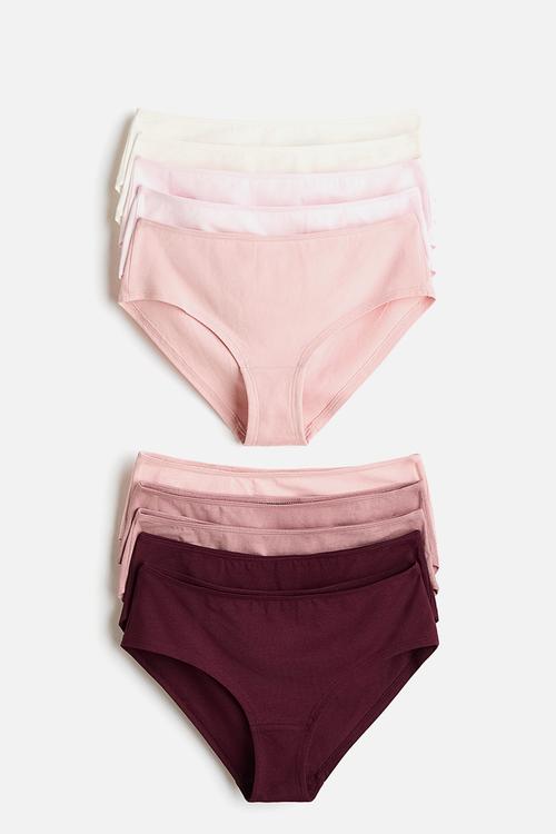 10-pack hipster briefs - burgundy/dusty pink