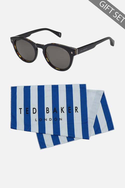 Gift Set TB1752-001-51 Sunglass and Towel - Solid Black