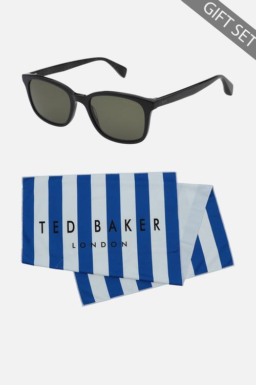 Gift Set TB1777-001-54 Sunglass and Towel - Black
