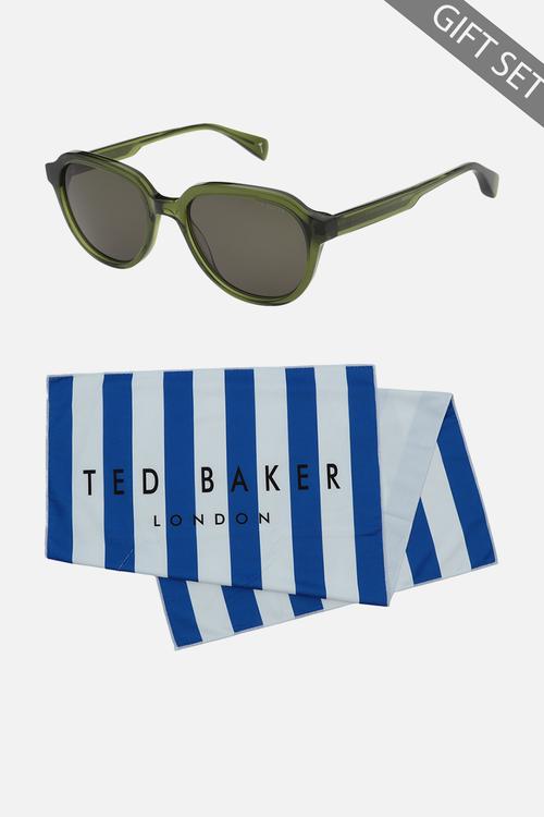 Gift Set TB1798-504-54 Sunglass and Towel - Crystal Green