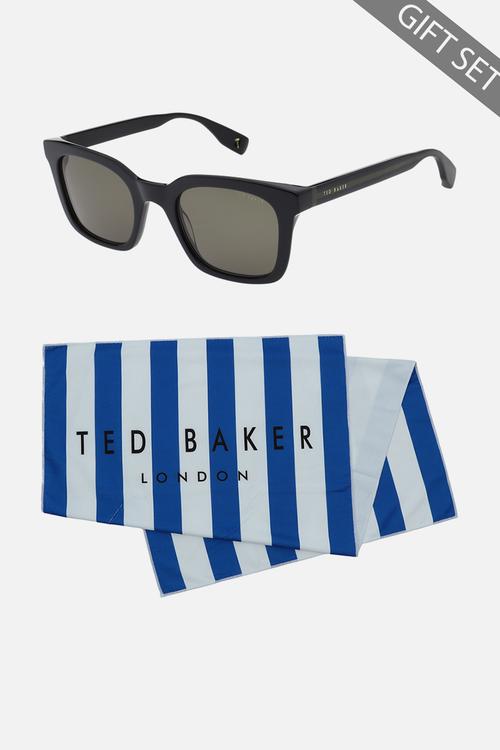 Gift Set TB1799-001-52 Sunglass and Towel - Black