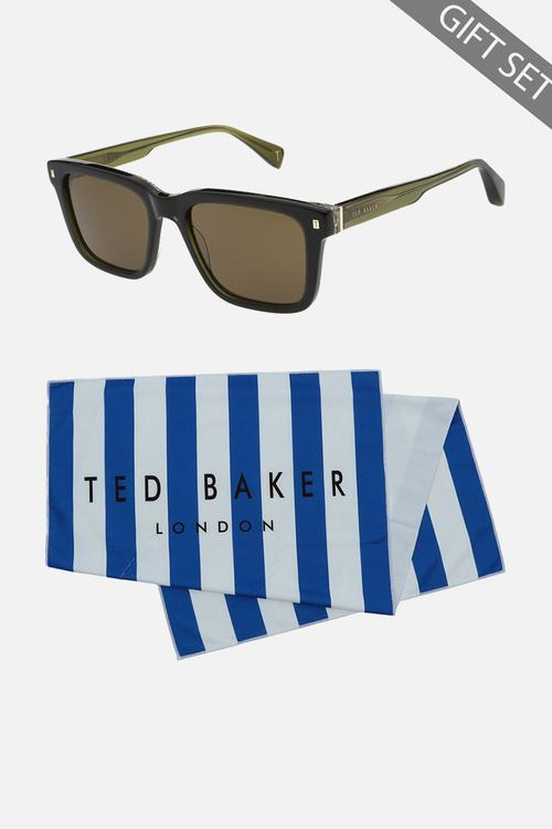 Gift Set TB1801-593-54 Sunglass and Towel - Crystal Green