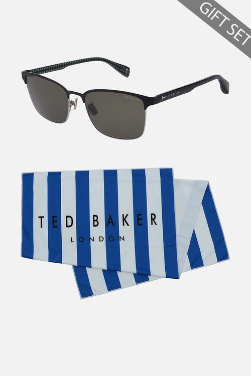 Gift Set TB1806-002-56 Sunglass and Towel - Matte Black