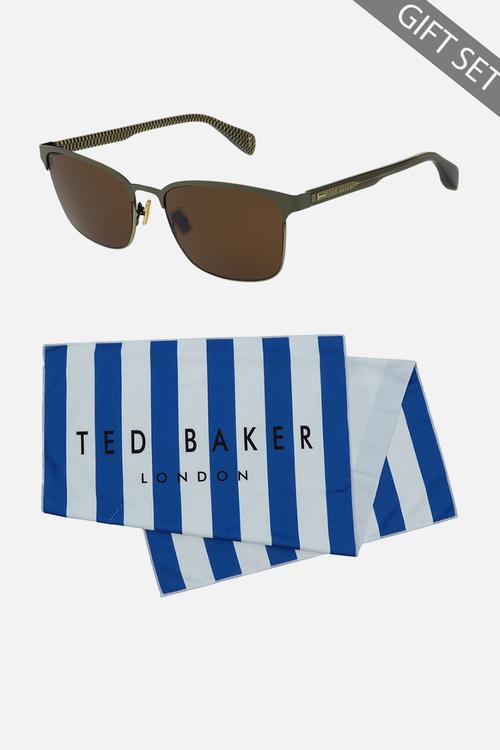 Gift Set TB1806-400-56 Sunglass and Towel - Khaki