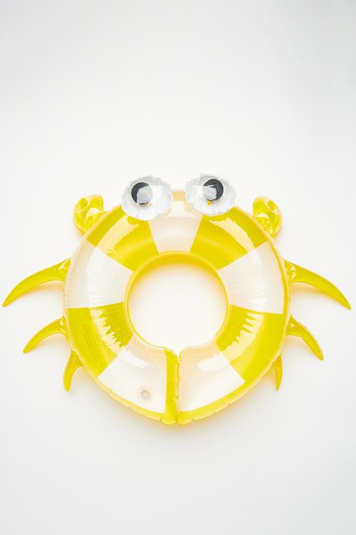 Crab-shaped floating ring - yellow stripe