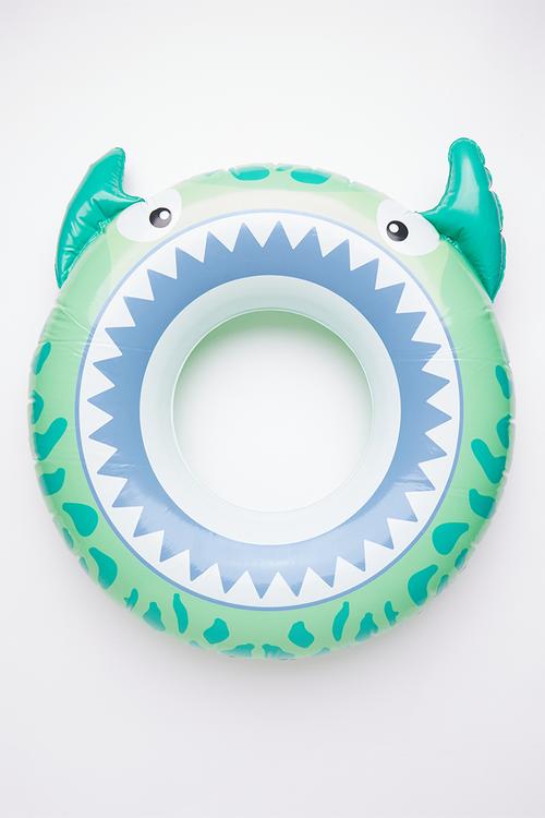 Monster character floating ring - green