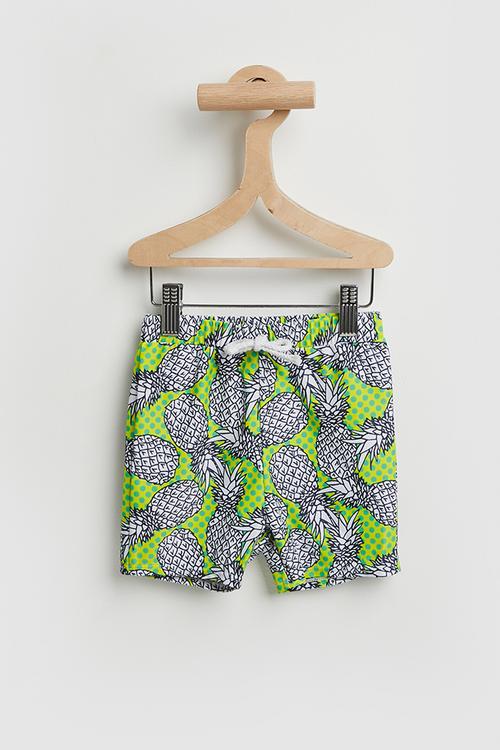 Pineapple aop swim shorts - green
