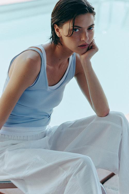 Vest top - light blue