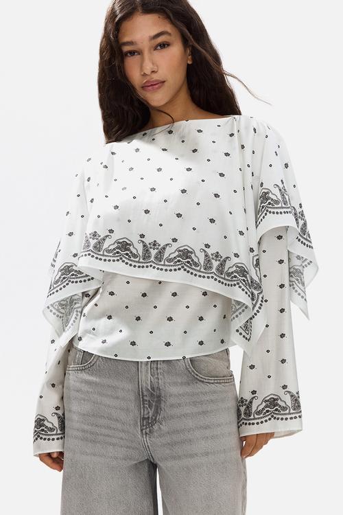 Layered blouse - white/paisley-patterned