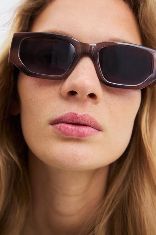 Rectangular sunglasses - brown/tortoiseshell pattern