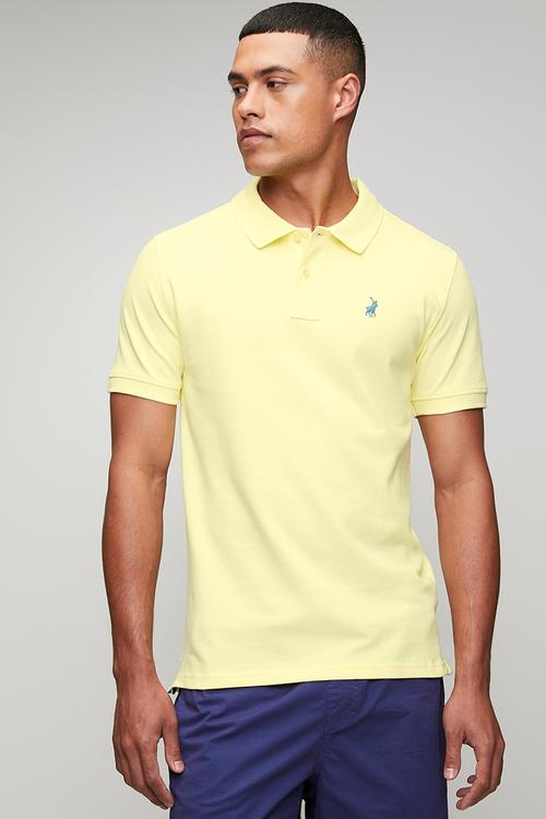 MENS ESSENTIAL PIQUE SS GOLFER - Yellow
