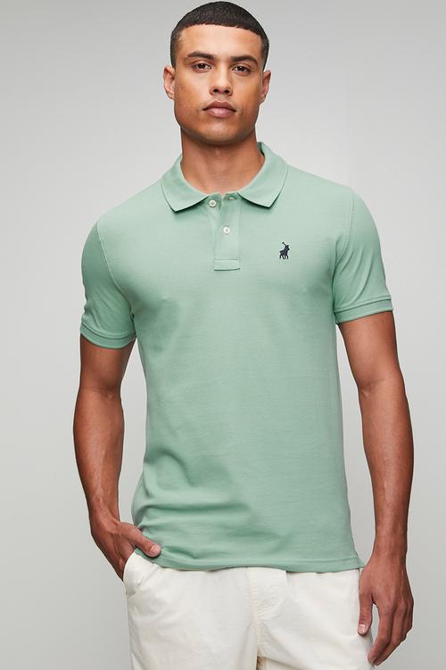 MENS ESSENTIAL PIQUE SS GOLFER - Blue