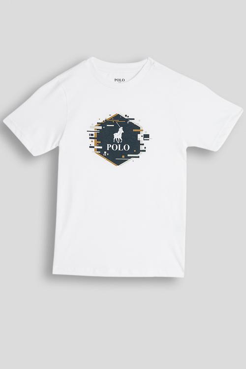 Boys Bradley Printed Short sleeve Tee - White