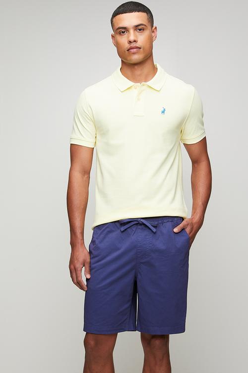 MENS PEACHED SHORTS ELASTICATED WB - Blue