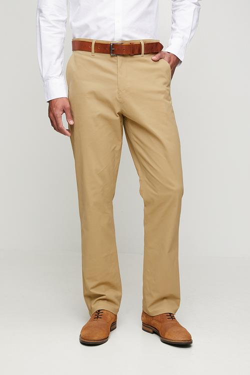 Mens essential relaxed leg chino - brown