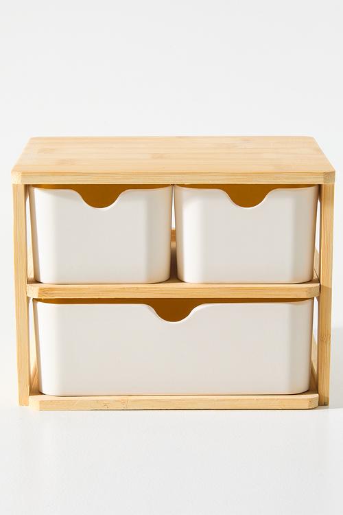 Bamboo 3 drawer organizer - Natural