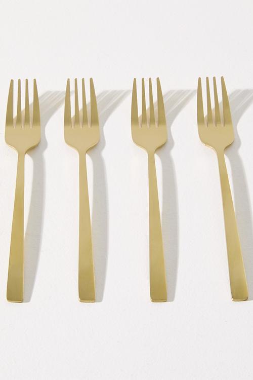 Gold Cake Fork Set - 4pcs